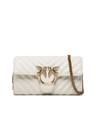PINKO LOVE ONE Clutch aus Leder mit Chevron-Muster - Damentaschen