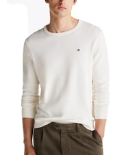 TOMMY HILFIGER TH Pullover mit Mikrologo und Rundhalsausschnitt - Herrenpullover