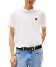 TOMMY HILFIGER TH JEANS Kurz&auml;rmeliges T-Shirt mit Logostickerei ecru - Herren-T-Shirts - 1