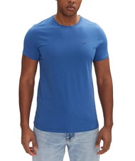 TOMMY HILFIGER TH JEANS Schmal geschnittenes Baumwoll-T-Shirt blaues Wetter - Herren-T-Shirts - 1