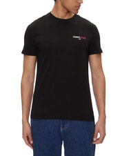 TOMMY HILFIGER TH JEANS Kurz&auml;rmeliges T-Shirt mit Aufdruck Schwarz - Herren-T-Shirts - 1