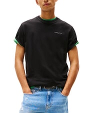 TOMMY HILFIGER TH JEANS Kurz&auml;rmeliges T-Shirt mit Logodruck - Herren-T-Shirts