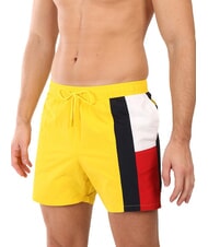 TOMMY HILFIGER TH Seitliche Flaggen-Schwimmboxer gelbe Ringelblume - Herrenbadehosen - 1