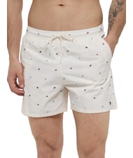 TOMMY HILFIGER TH Kost&uuml;m mit mikrogemusterten Shorts - Herrenbadehosen