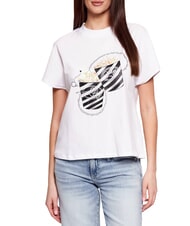 GUESS POPCORN Baumwoll-T-Shirt purwei&szlig; - T-Shirts und Tops f&uuml;r Damen - 1