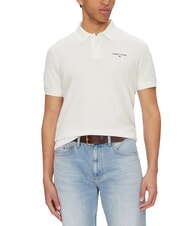 TOMMY HILFIGER TH JEANS Kurz&auml;rmeliges Poloshirt mit Logo ecru - Herren-Polo-Shirts/Herren-Polo-Shirt/Herrenpoloshirt/Herrenpoloshirts - 1