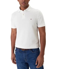 TOMMY HILFIGER TH Kurzarm-Poloshirt in regul&auml;rer Passform Wei&szlig; - Herren-Polo-Shirts/Herren-Polo-Shirt/Herrenpoloshirt/Herrenpoloshirts - 1