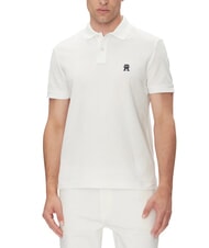 TOMMY HILFIGER TH Kurz&auml;rmeliges Poloshirt mit Monogrammstickerei Wei&szlig; - Herren-Polo-Shirts/Herren-Polo-Shirt/Herrenpoloshirt/Herrenpoloshirts - 1