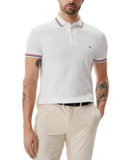 TOMMY HILFIGER TH TIPPED Schmal geschnittenes, kurz&auml;rmeliges Poloshirt Wei&szlig; - Herren-Polo-Shirts/Herren-Polo-Shirt/Herrenpoloshirt/Herrenpoloshirts - 1