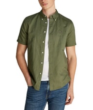 TOMMY HILFIGER TH Kurz&auml;rmeliges Hemd mit Knopfleiste Kampfgr&uuml;n - Herrenhemden - 1
