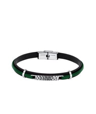 SECTOR BANDY Herrenarmband aus Leder und Stahl gr&uuml;n - Herrenarmb&auml;nder - 1