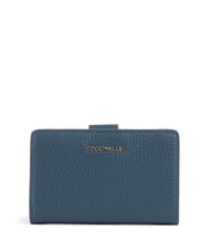 COCCINELLE METALLIC SOFT Geldb&ouml;rse aus strukturiertem Leder - Brieftaschen Damen