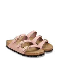 BIRKENSTOCK FLORIDA Dreireihiger Hausschuh aus Nubukleder - Damenschuhe
