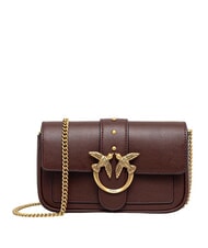 PINKO LOVE ONE POCKET Umh&auml;ngetasche aus Leder - Damentaschen