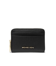 MICHAEL KORS JET SET Lederkartenetui mit M&uuml;nzfach Schwarz - Brieftaschen Damen - 1
