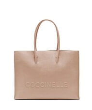 COCCINELLE MYRTHA MAXI LOG Einkaufstasche aus geh&auml;mmertem Leder Rosetten - Damentaschen - 1