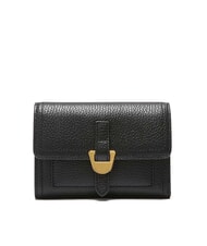 COCCINELLE CAMPUS Mittelgro&szlig;e Brieftasche aus geh&auml;mmertem Leder Schwarz - Brieftaschen Damen - 1