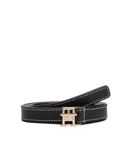 TOMMY HILFIGER TH LOGO D&uuml;nner Lederg&uuml;rtel - G&uuml;rtel
