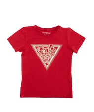 GUESS KIDS Baumwoll-T-Shirt mit Aufdruck und Strasssteinen - Kinder-T-Shirt