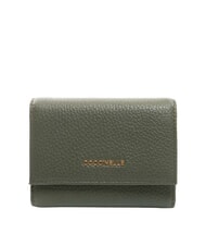COCCINELLE METALLIC SOFT  Kleine Geldb&ouml;rse aus Leder Algen - Brieftaschen Damen - 1
