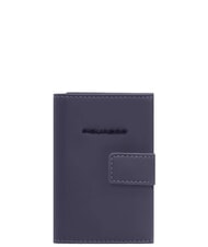 PIQUADRO CORNER SPECIALE GOMMATO Wasserdichter automatischer Kartenhalter Blau - Brieftaschen Herren - 1