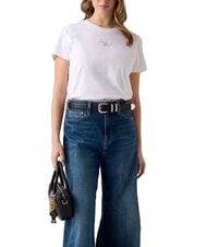 GUESS MINI STRASS TRIANGLE Baumwoll-T-Shirt - T-Shirts und Tops f&uuml;r Damen