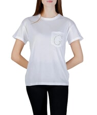 GUESS POCKET LOGO Baumwoll-T-Shirt purwei&szlig; - T-Shirts und Tops f&uuml;r Damen - 1