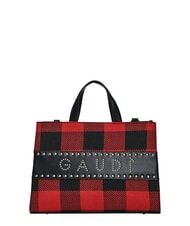 GAUD&Igrave; EDA Tartan-Handtasche mit Schultergurt ROT - Damentaschen - 1