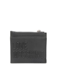 LOVE MOSCHINO SIGNATURE LOVE Kartenetui / M&uuml;nzb&ouml;rse Schwarz - Brieftaschen Damen - 1