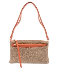 BORBONESE CLASSICA Umh&auml;ngetasche beige/rote Papaya - Damentaschen - 1