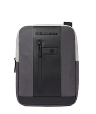 PIQUADRO BRIEF 2 iPad-Tasche aus recyceltem Stoff Grau - Umh&auml;ngetaschen Herren - 1