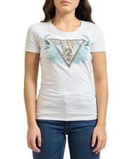 GUESS FEATHER TRIANGLE Baumwoll-T-Shirt - T-Shirts und Tops f&uuml;r Damen