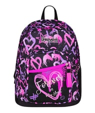 SEVEN LOVELY ELEMENTS Rucksack mit zwei F&auml;chern - Rucks&auml;cke f&uuml;r Schule &amp; Freizeit