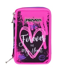 SEVEN GET TOGETHER Federm&auml;ppchen mit 3 Rei&szlig;verschl&uuml;ssen rosa Erdbeere - Etuis und Zubeh&ouml;r - 1