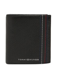 TOMMY HILFIGER TH CENTRAL Geldb&ouml;rse und Kartenetui aus Leder Schwarz - Brieftaschen Herren - 1