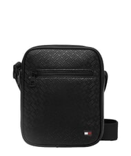 TOMMY HILFIGER TH EMBOSSED FLAG Kleine Handtasche Schwarz - Umh&auml;ngetaschen Herren - 1