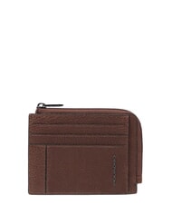 PIQUADRO CRONUS Leder-Kartenhalter BRAUN - Brieftaschen Herren - 1