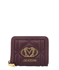 LOVE MOSCHINO EMBOSSED Kleine Geldb&ouml;rse mit Rei&szlig;verschluss Wein - Brieftaschen Damen - 1