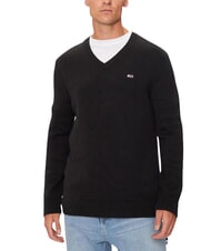TOMMY HILFIGER TH JEANS  Baumwollpullover mit V-Ausschnitt - Herrenpullover