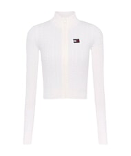 TOMMY HILFIGER TH JEANS Pullover mit durchgehendem Rei&szlig;verschluss - Damenpullover