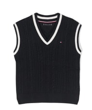 TOMMY HILFIGER TH Strickweste, V-Ausschnitt - Kinderpullover