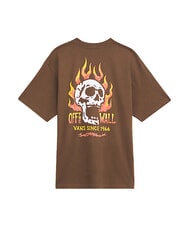 VANS OFF THE WALL Kurzarm-T-Shirt Vintage-Kakao - Herren-T-Shirts - 1