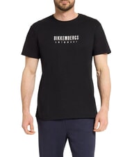 BIKKEMBERGS ICONIC Kurzarm-T-Shirt aus Baumwolle Schwarz - Herren-T-Shirts - 1