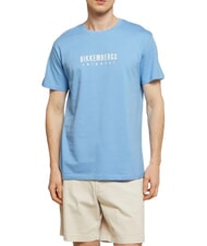 BIKKEMBERGS ICONIC Kurzarm-T-Shirt aus Baumwolle azurblau - Herren-T-Shirts - 1