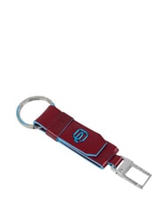 PIQUADRO BLUE SQUARE Autoschl&uuml;sselring aus Leder ROT - Schl&uuml;sselanh&auml;nger und Schl&uuml;sseletuis - 1