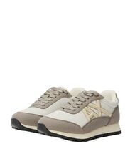 ARMANI EXCHANGE DROP MICROSUEDE Sneaker mit seitlichem Logo - Damenschuhe