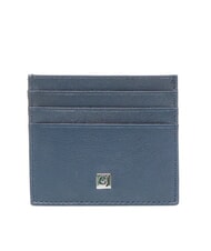 GAUD&Igrave; ERIK Flacher Kartenhalter aus Leder Tintenblau - Brieftaschen Herren - 1