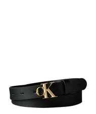 CALVIN KLEIN FACTED CK BUCKLE Lederg&uuml;rtel - G&uuml;rtel