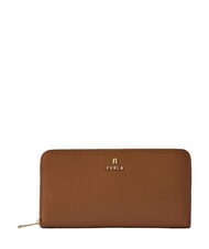 FURLA CAMELIA Gro&szlig;e Geldb&ouml;rse mit umlaufendem Rei&szlig;verschluss Cognac - Brieftaschen Damen - 1