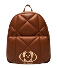 LOVE MOSCHINO EMBOSSED Rucksack mit Vordertasche Kastanie - Damentaschen - 1